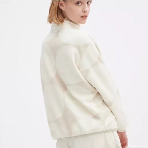 UNIQLO x Marimekko Fleece Full Zip Jacket in Cream and White (Japan L, US M) - Picture 3 of 10